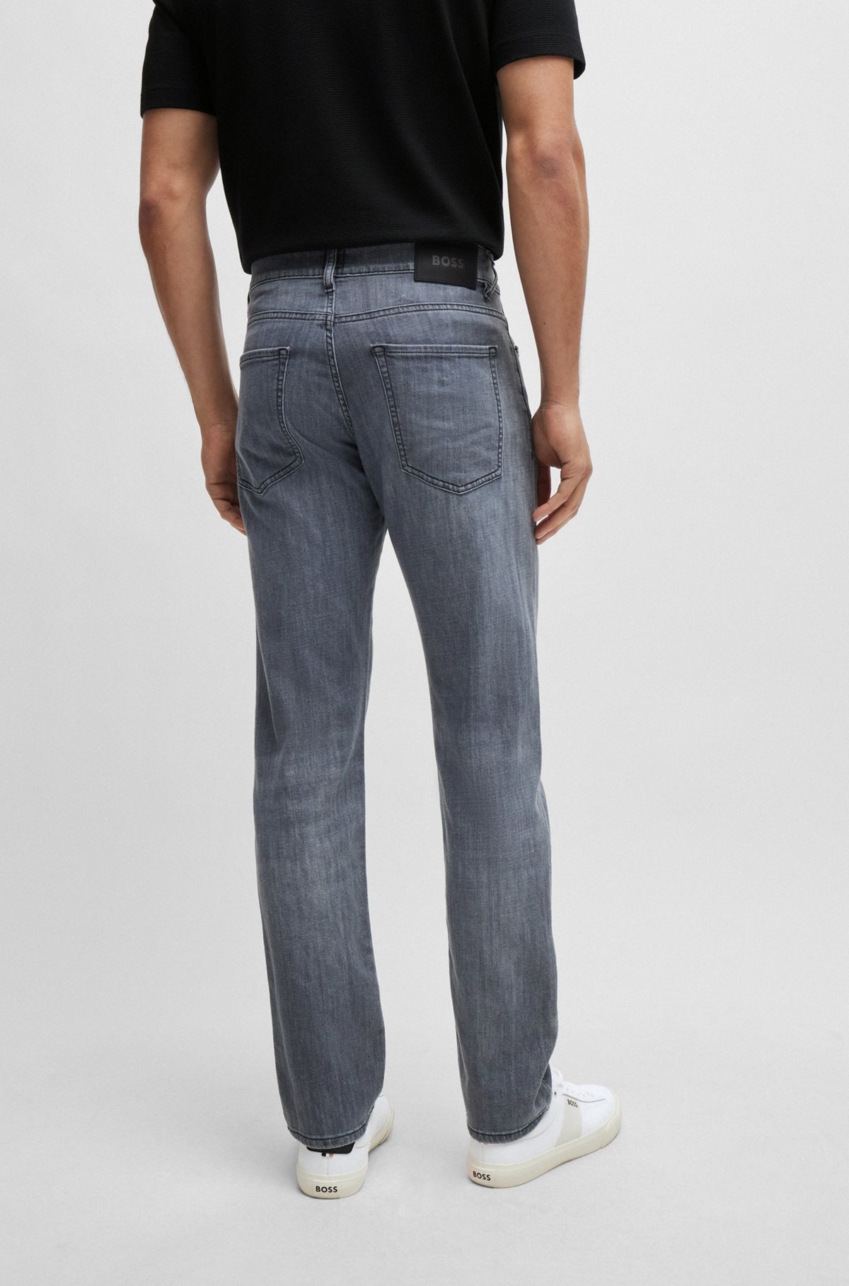 SLIM-FIT JEANS IN BLUE COMFORT-STRETCH DENIM - 4