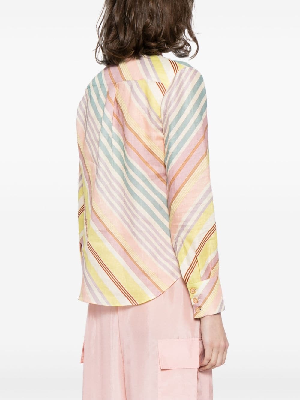 striped linen shirt - 4
