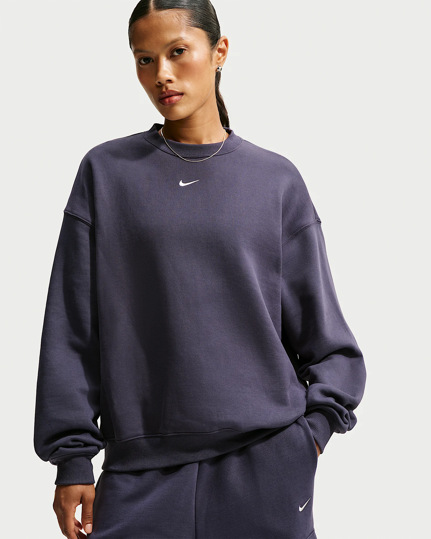 Nike Studio Fleece Medium Weight Women's Oversized Crew - 1