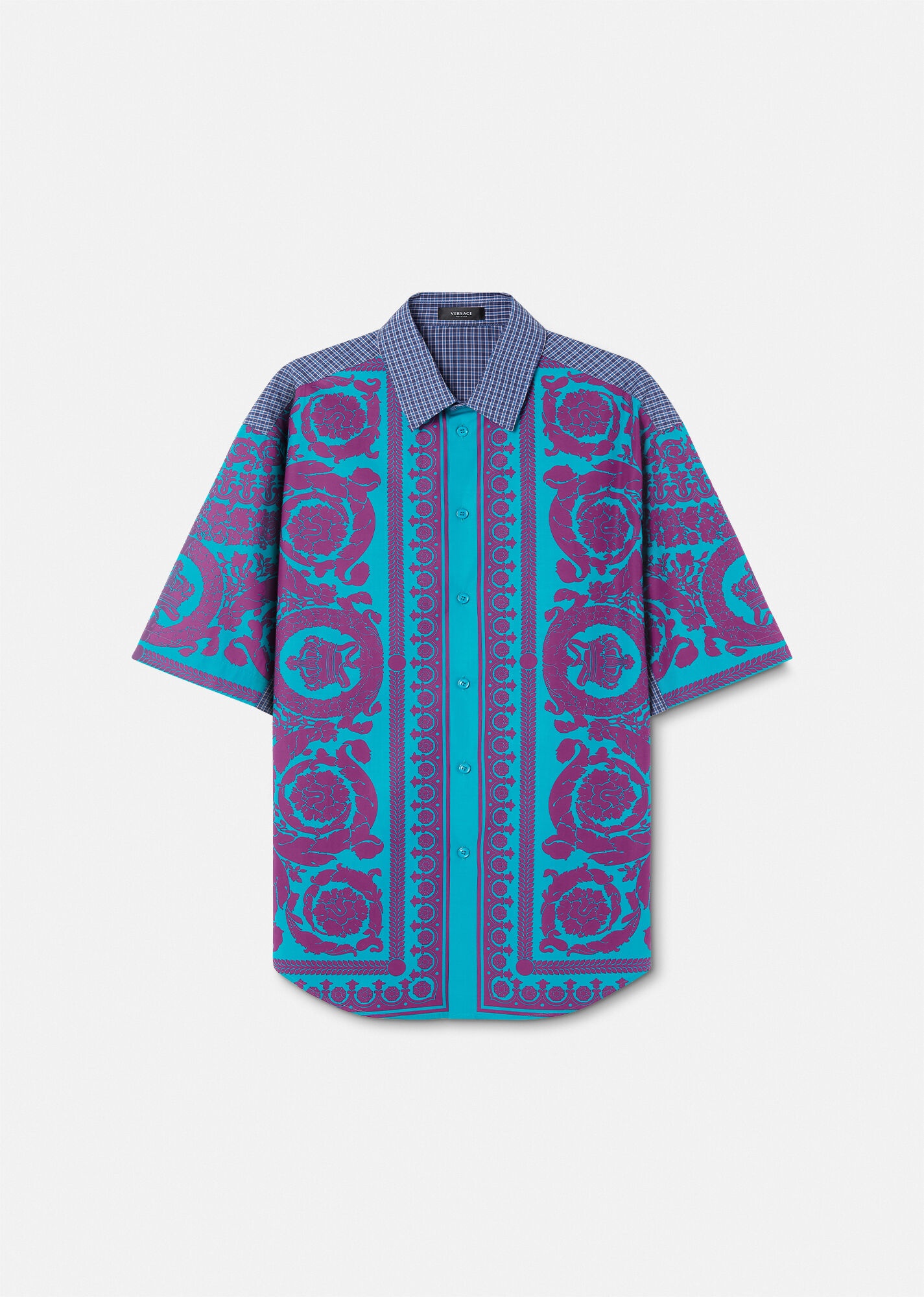 Barocco Silhouette Checked Shirt - 1