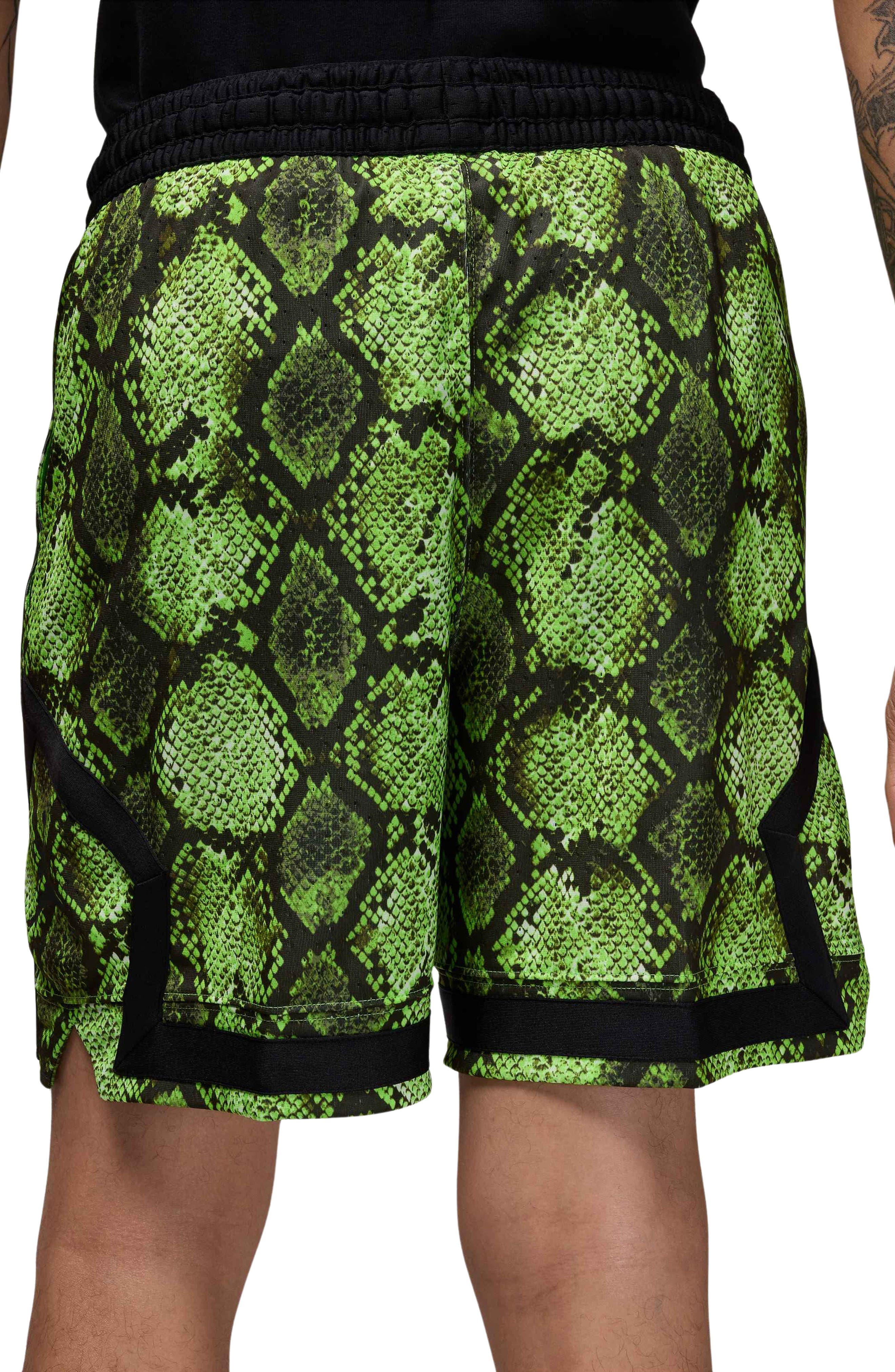 Jordan Dri-FIT Sport Diamond Mesh Shorts in Electric Green/Black at Nordstrom - 2