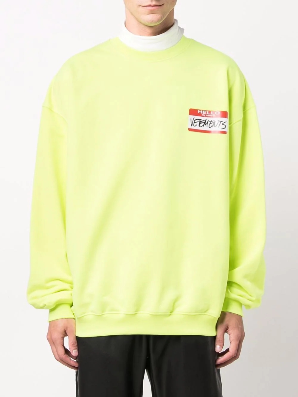 Name Tag-print cotton sweatshirt - 4