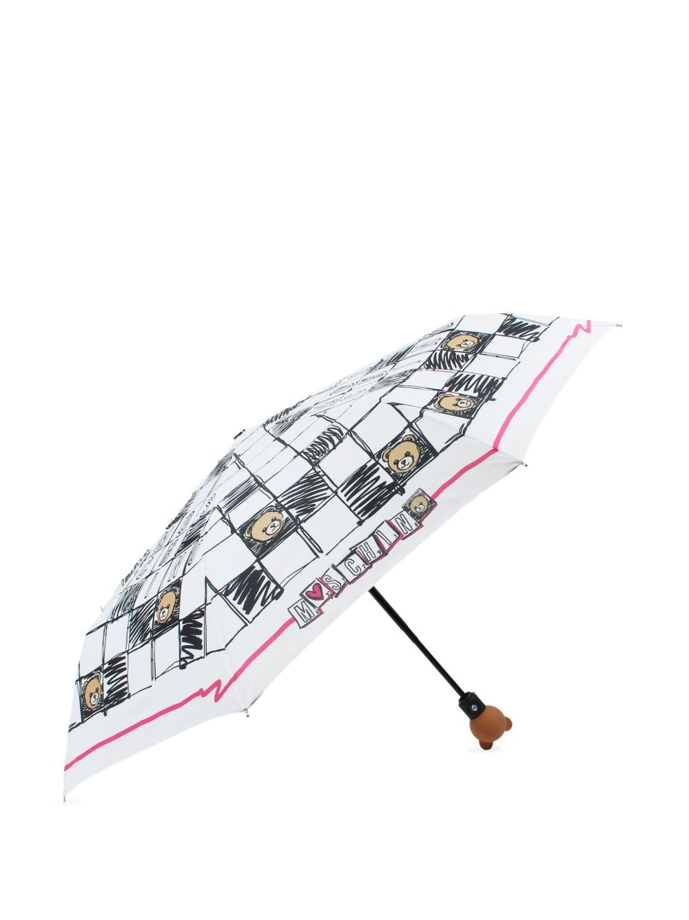 checkerboard-print umbrella - 2