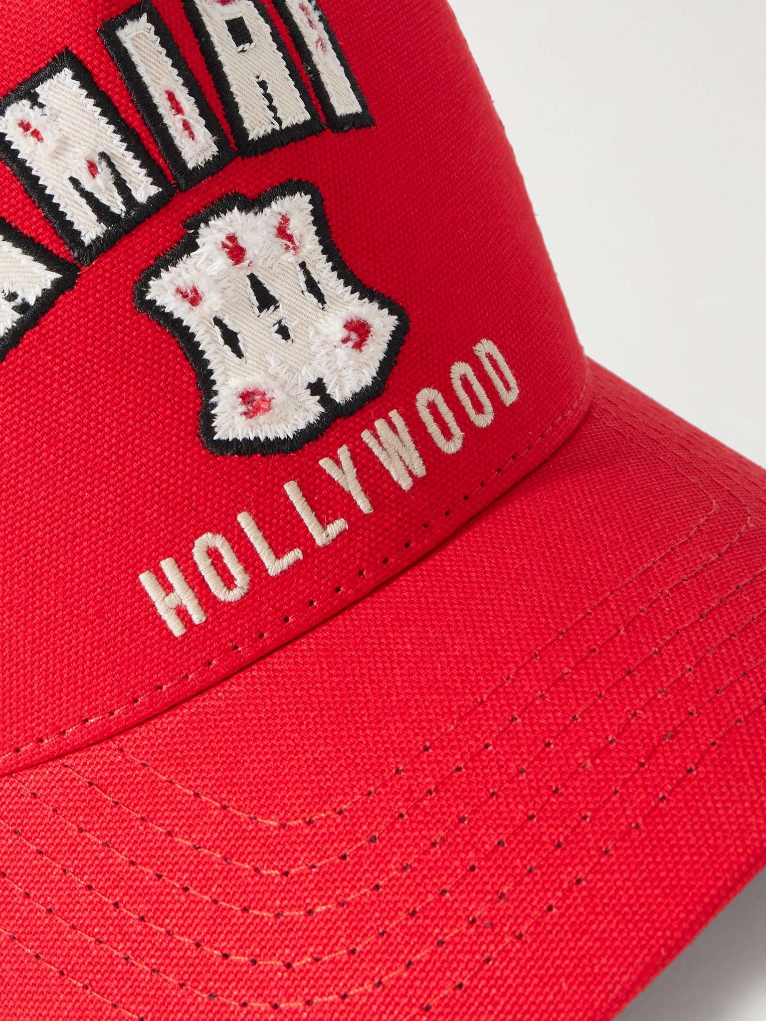 MA Hollywood Appliquéd Cotton-Twill and Mesh Baseball Cap - 4