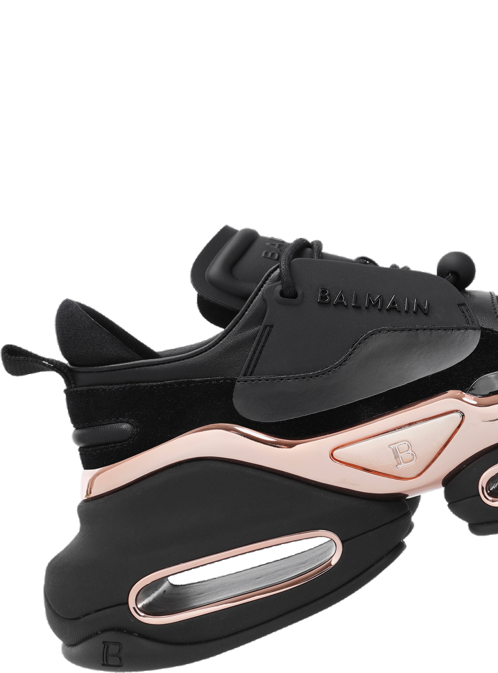 Leather, metal and suede B-Bold low-top sneakers - 7