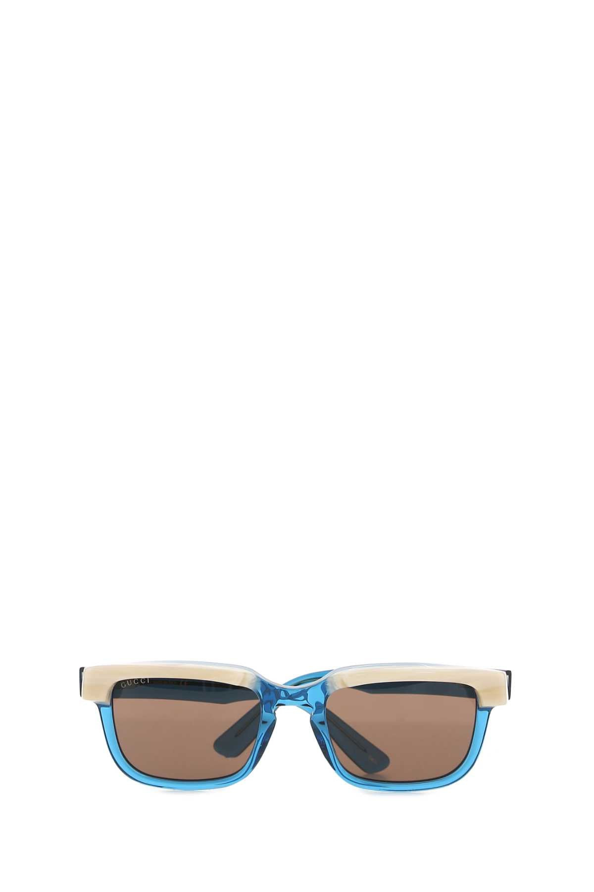 Gucci Men Light Blue Acetate Sunglasses - 2