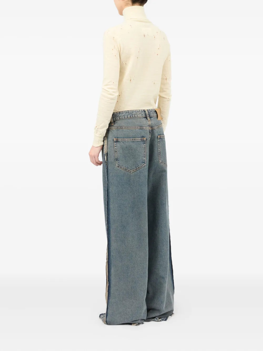 MM6 Maison Margiela - Men Cotton Wide-Leg Jeans - 4