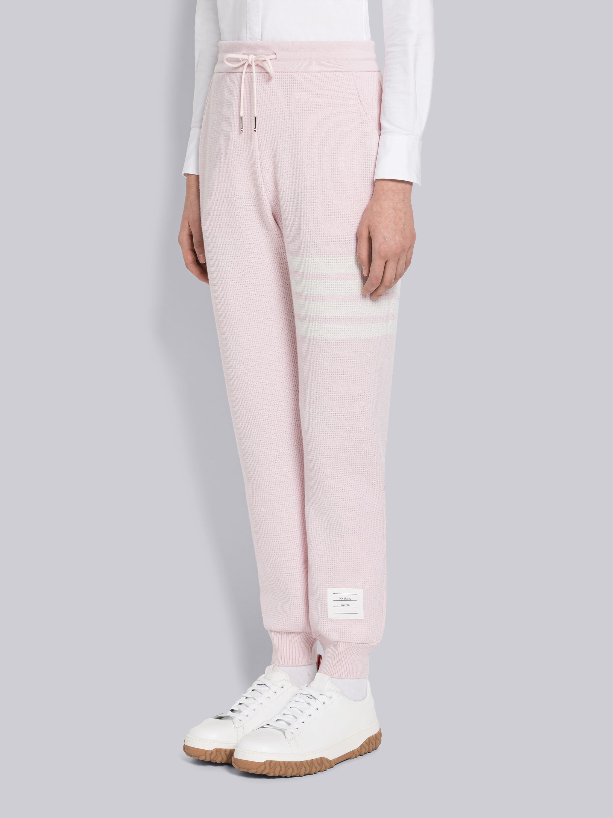 Cashmere Wool Waffle 4-Bar Sweatpants - 2