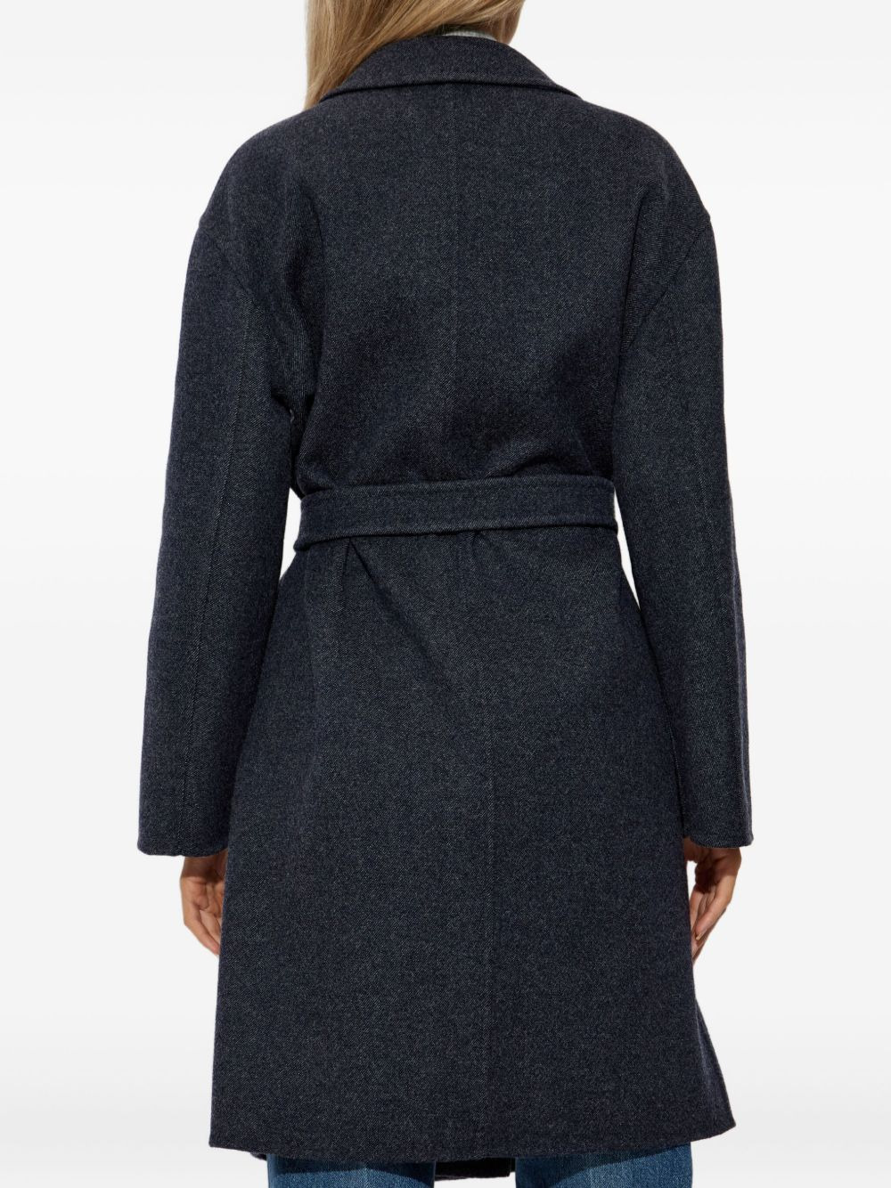 belted wool coat - 4