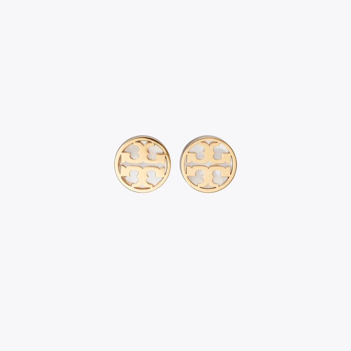 Icon Mother Of Pearl Circle Stud Earrings - 1