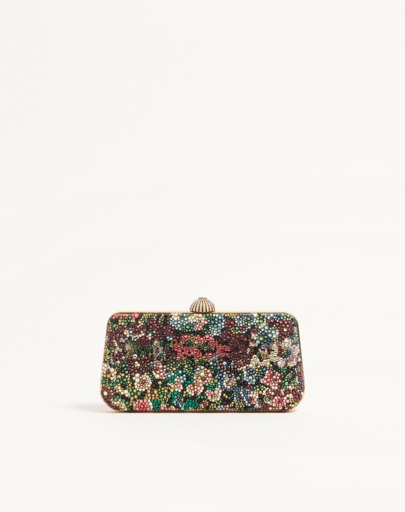 VALENTINO GARAVANI CARRY SECRETS MINAUDIERE WITH APRES L'HIVER RHINESTONE MOTIF 5