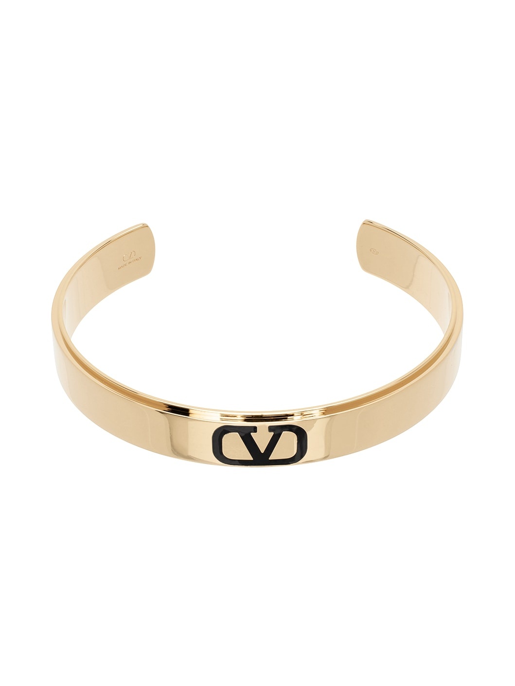 Gold & Black VLogo Signature Cuff Bracelet - 1