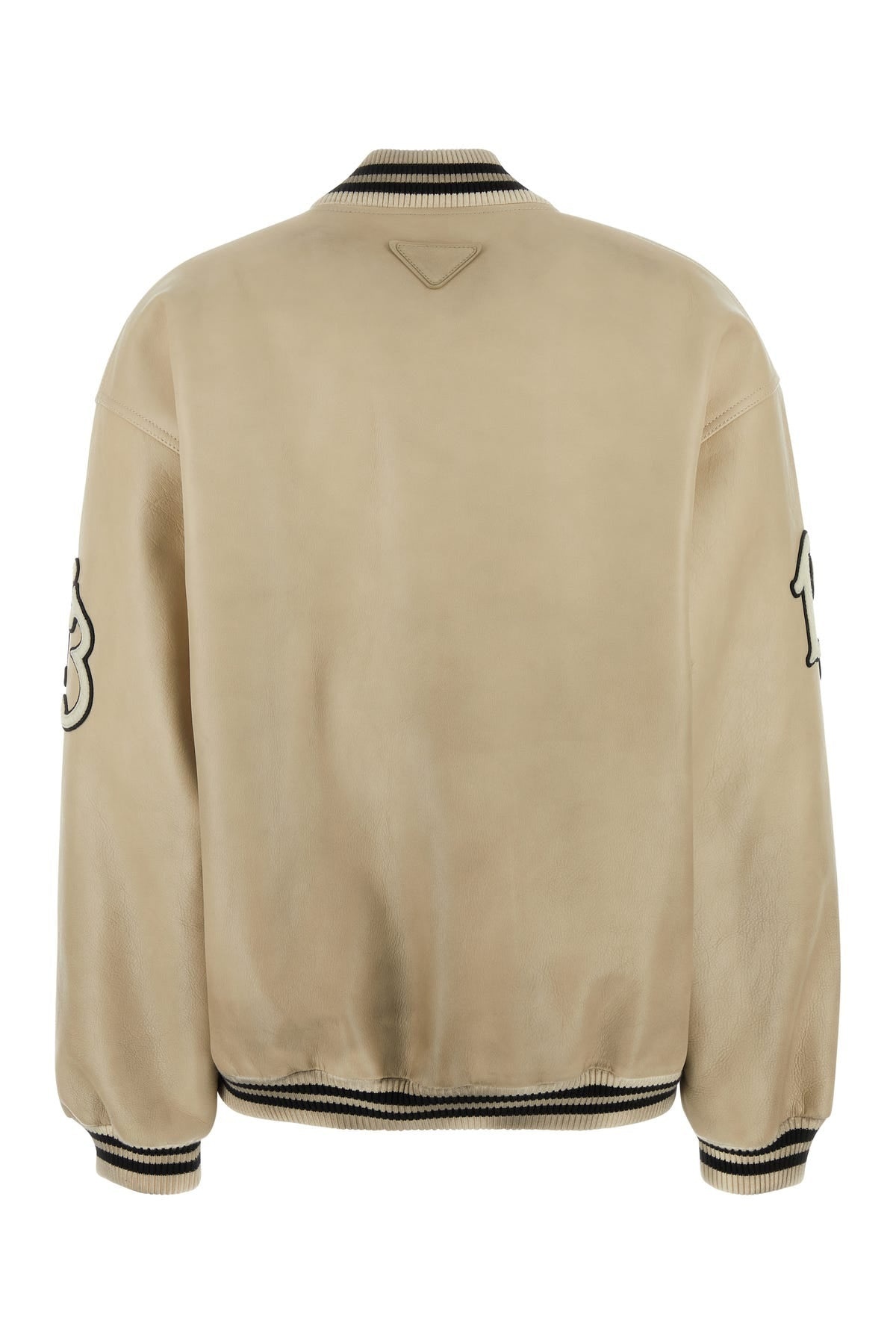 ブルゾン PRADA Ivory leather bomber jacket (58A190SOOO15Y0 F0304) Prada Ivory leather bomber jacket | wananluxury | REVERSIBLE