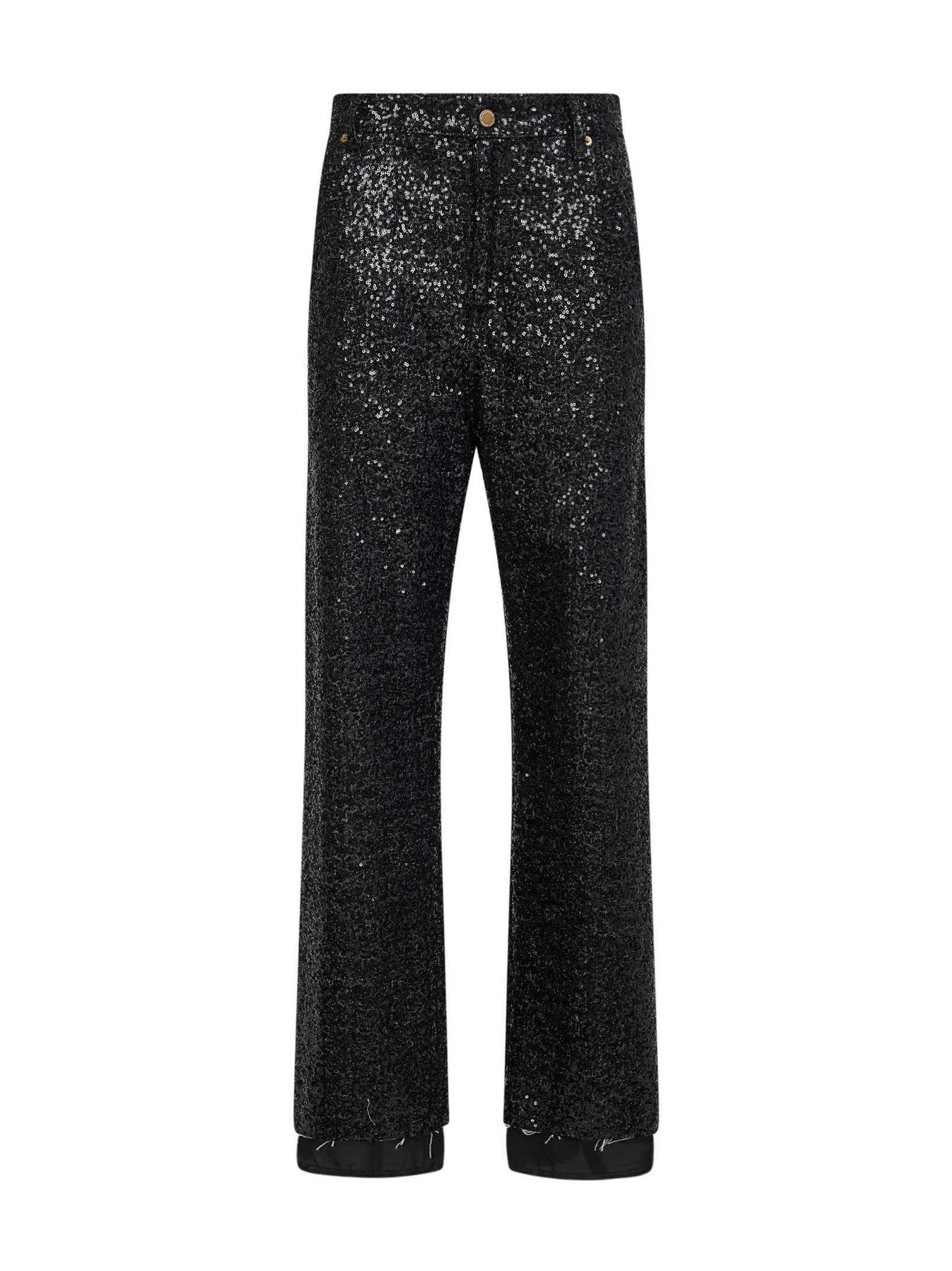 Black sequin denim Sienna split jeans - 1