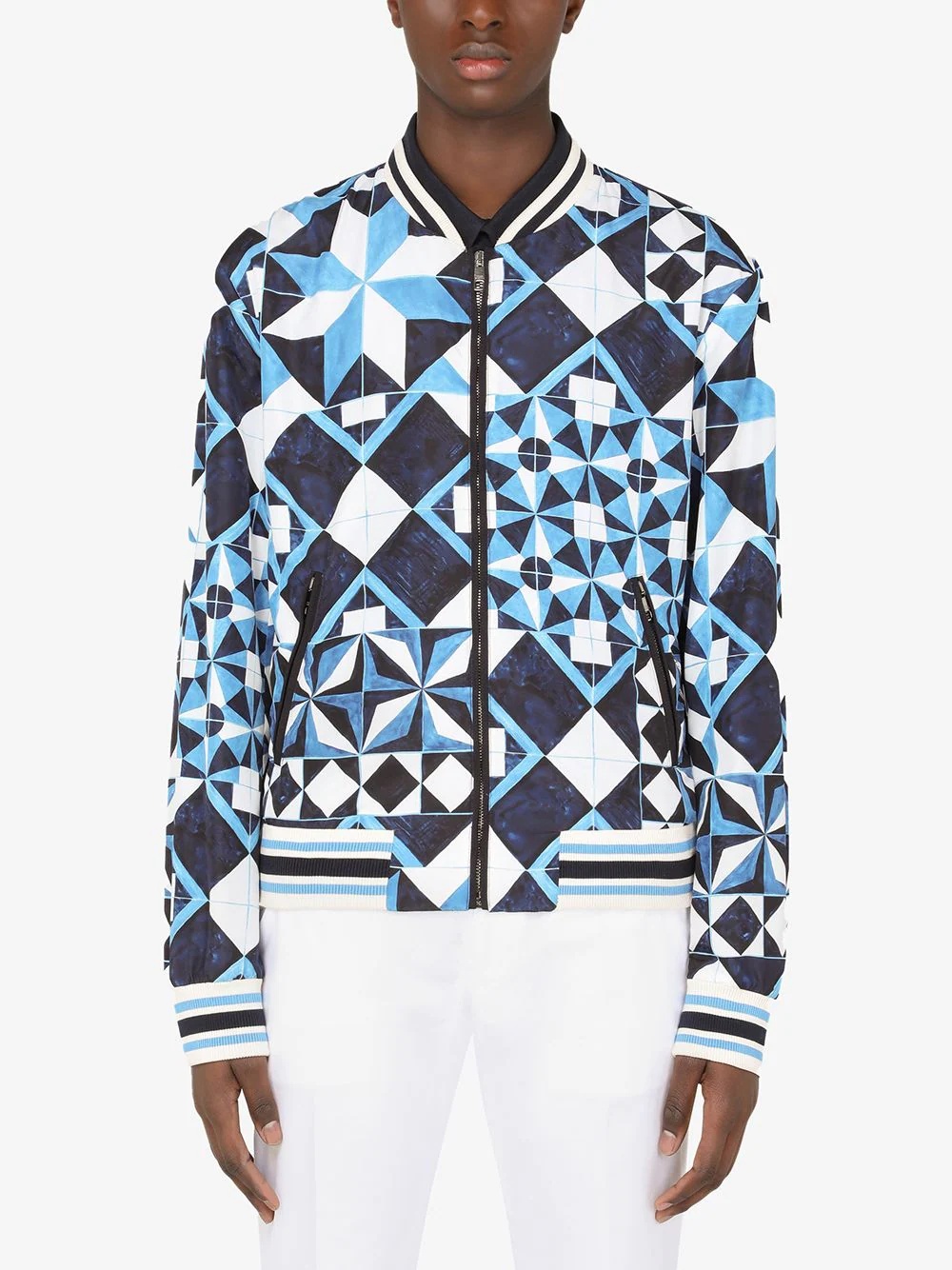 Majolica-print bomber jacket - 3