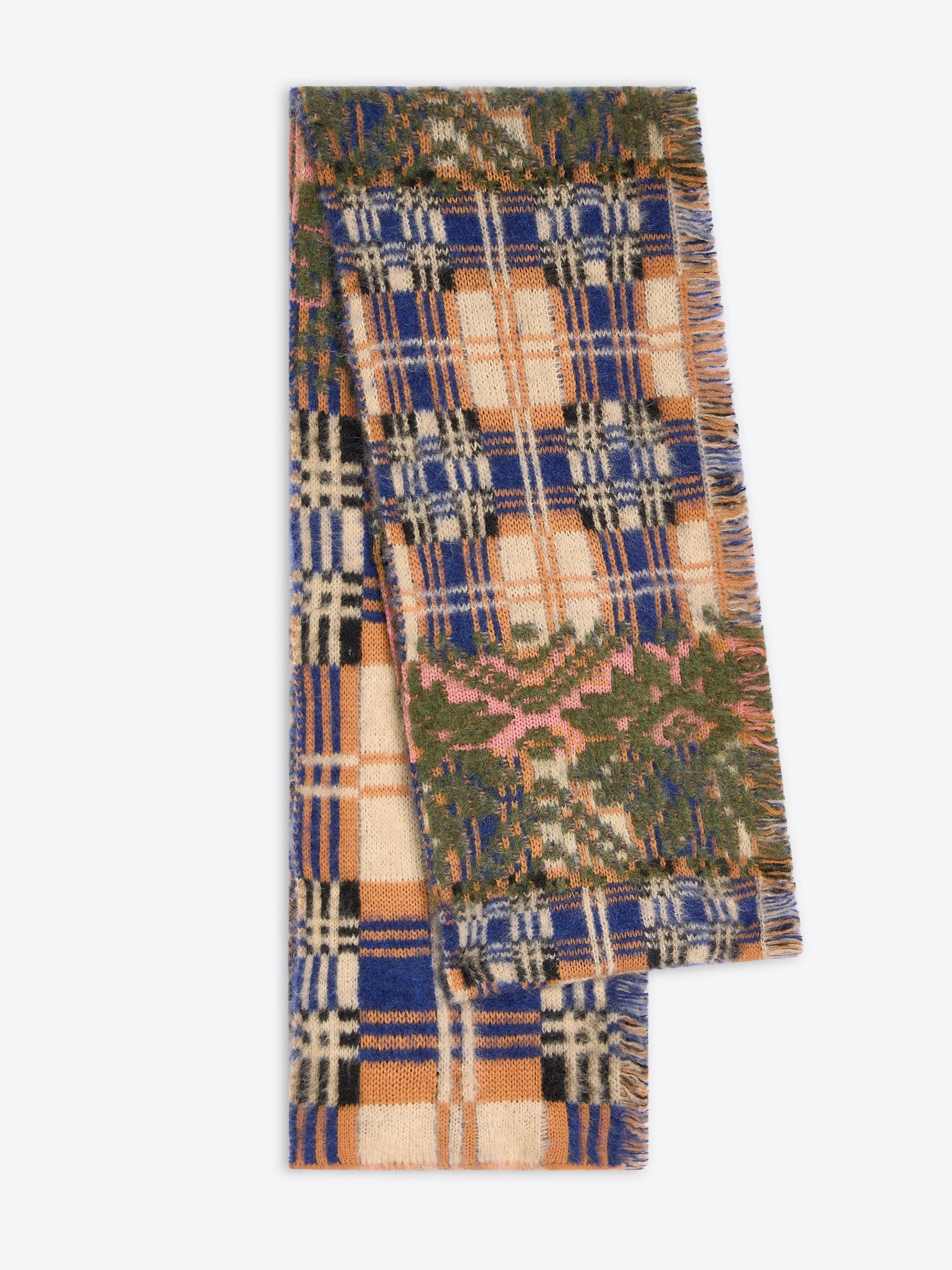 PATCHWORK WOOL SCARF - 1
