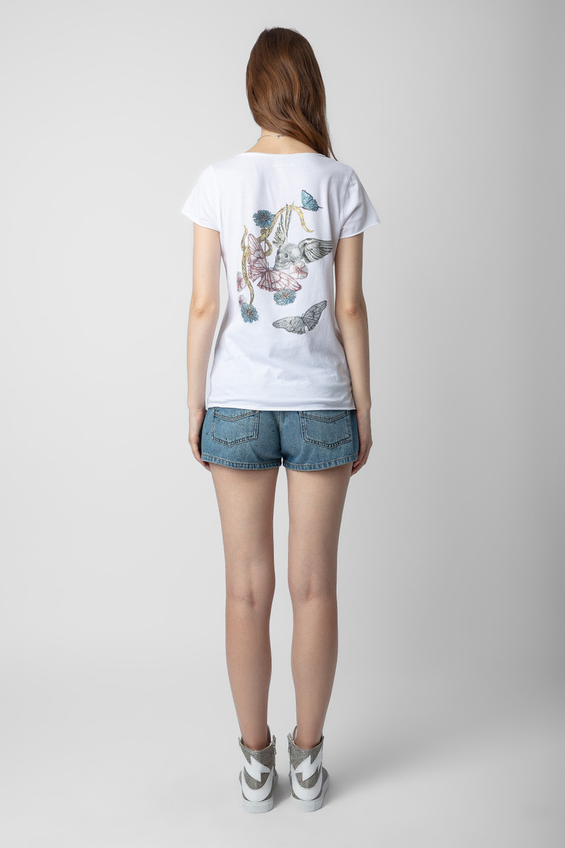 Zadig & Voltaire Sima Denim Diamanté Shorts outlook
