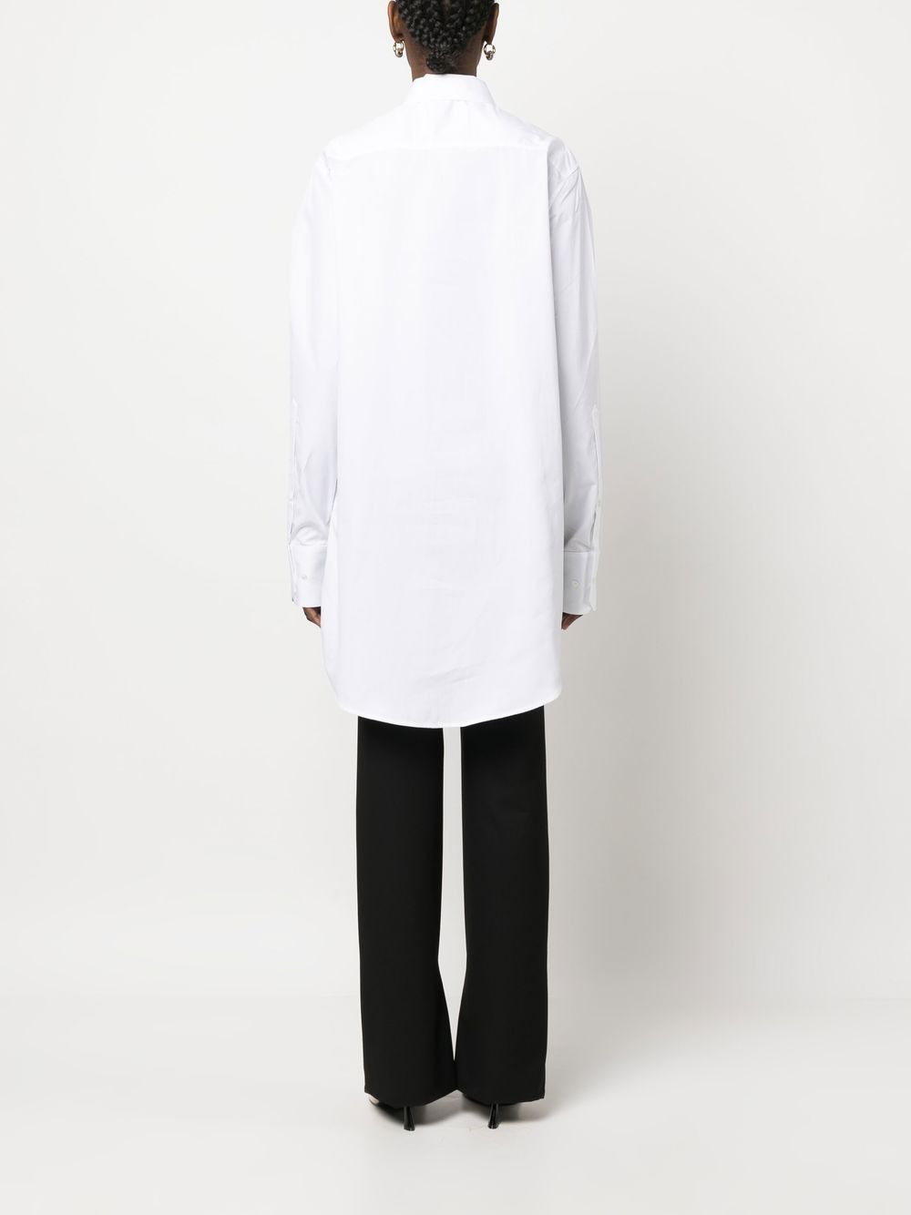 long-length cotton shirt - 4