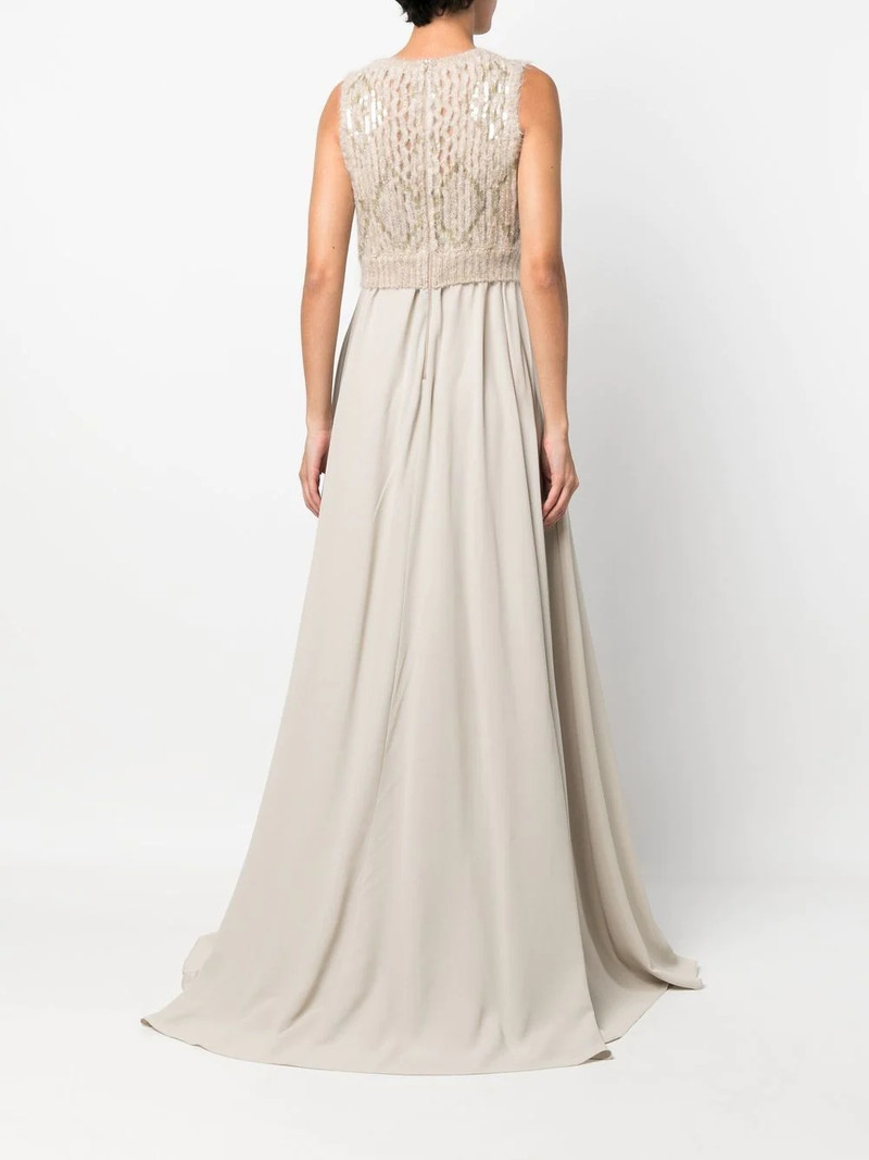 sequin-embellished sleeveless gown 4