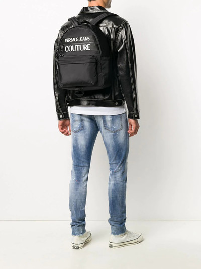 VERSACE JEANS COUTURE logo print backpack outlook