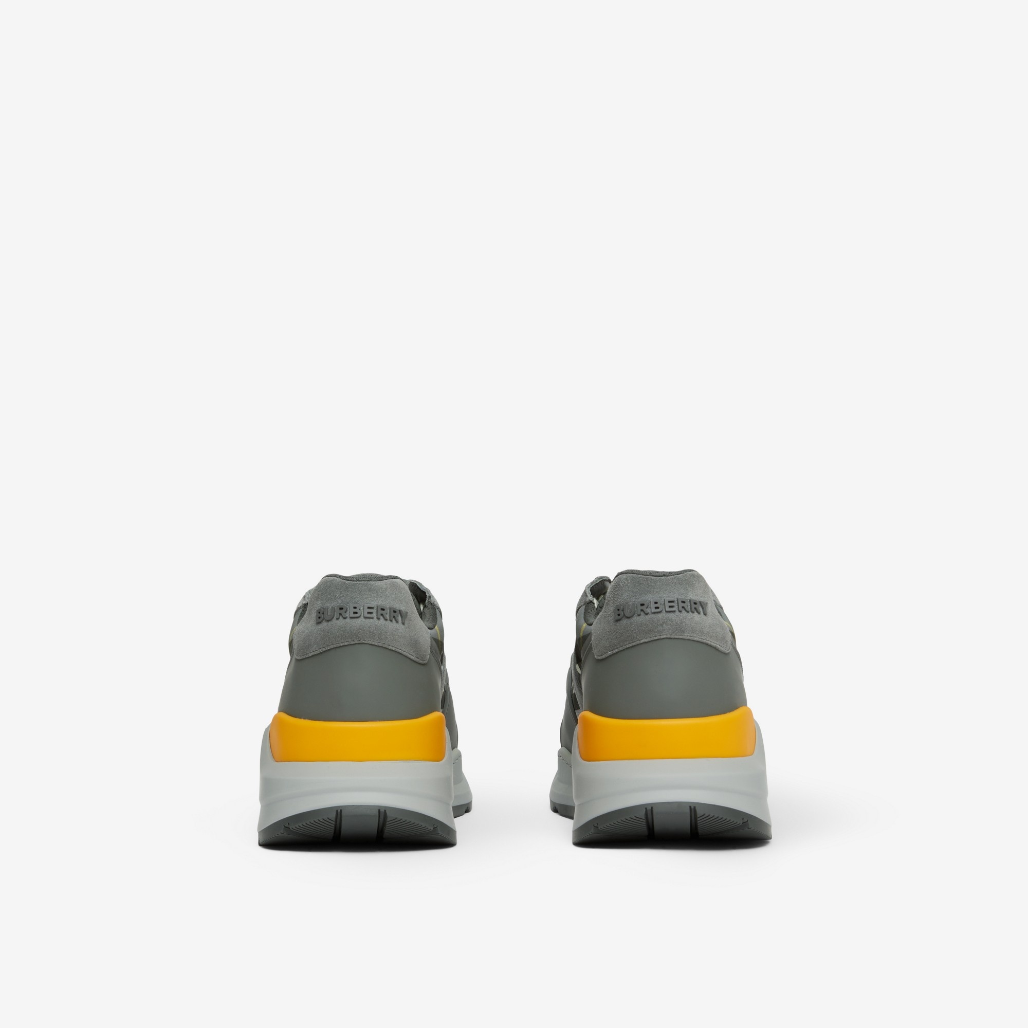 Check, Suede and Leather Sneakers - 3