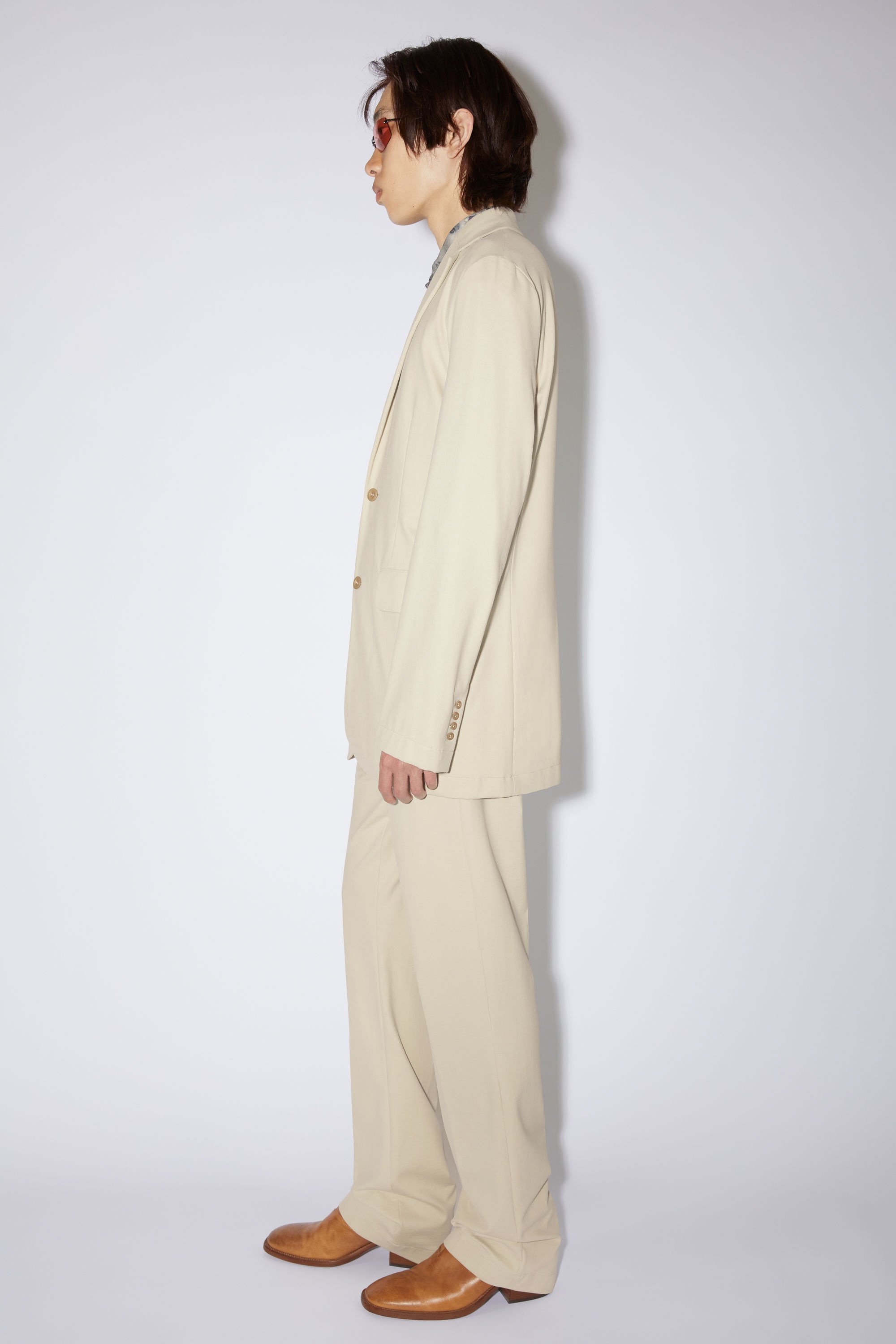 Single-breasted suit jacket - Clay beige - 4