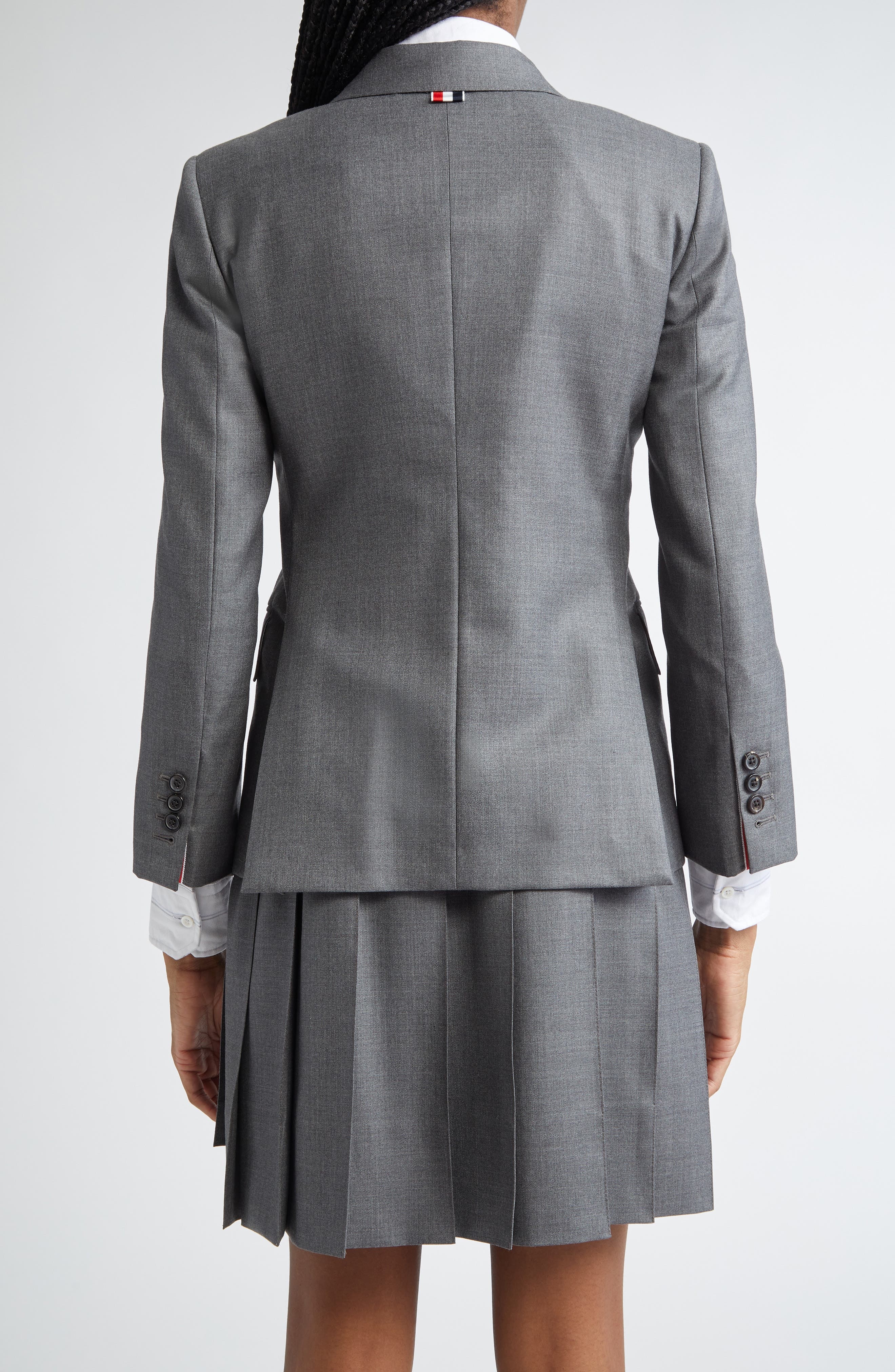 Thom Browne Fit 1 Wool Twill Blazer in Medium Grey at Nordstrom - 3