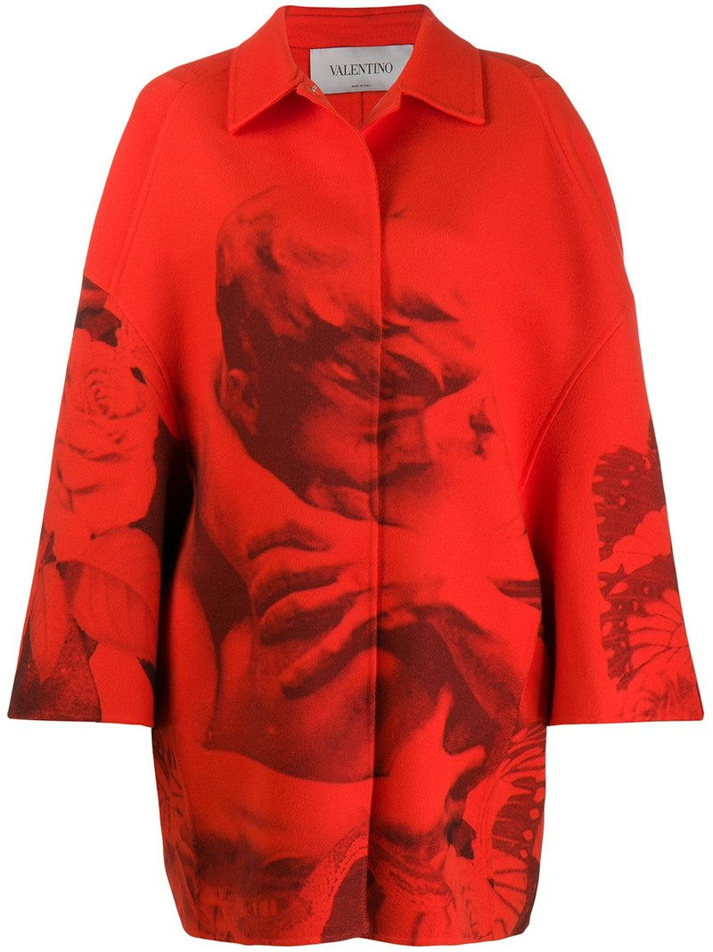 x Undercover Lovers print oversized coat 1
