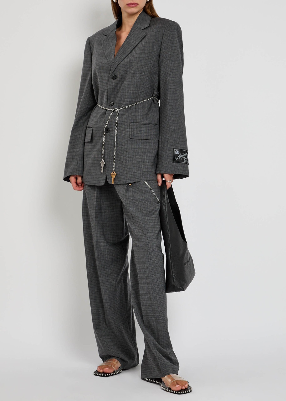 Alexander Wang Chain-embellished Wool-blend Blazer - 3