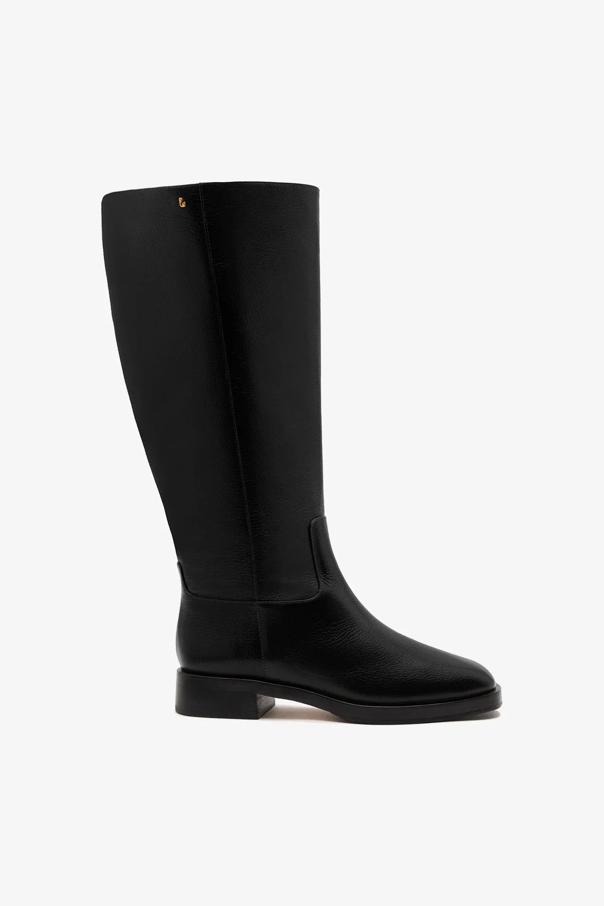 Anne Wide Boot Black Leather - 1