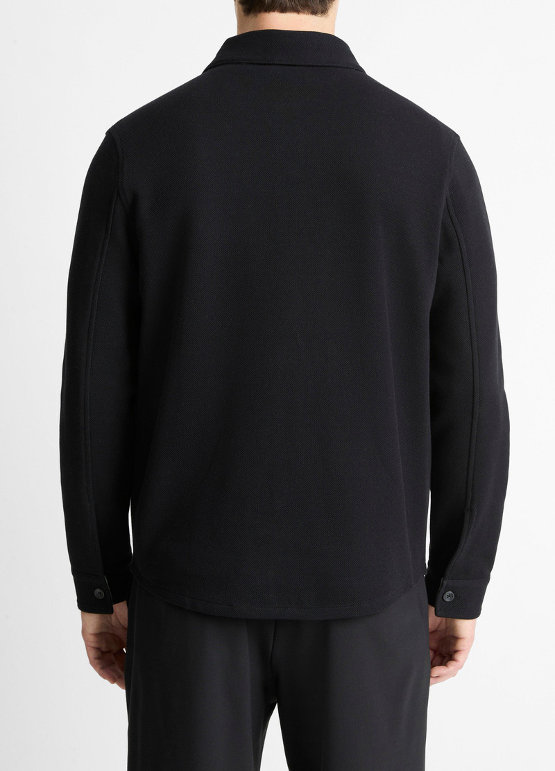 Vince Double-Knit Cotton-Blend Piqué Shirt Jacket outlook