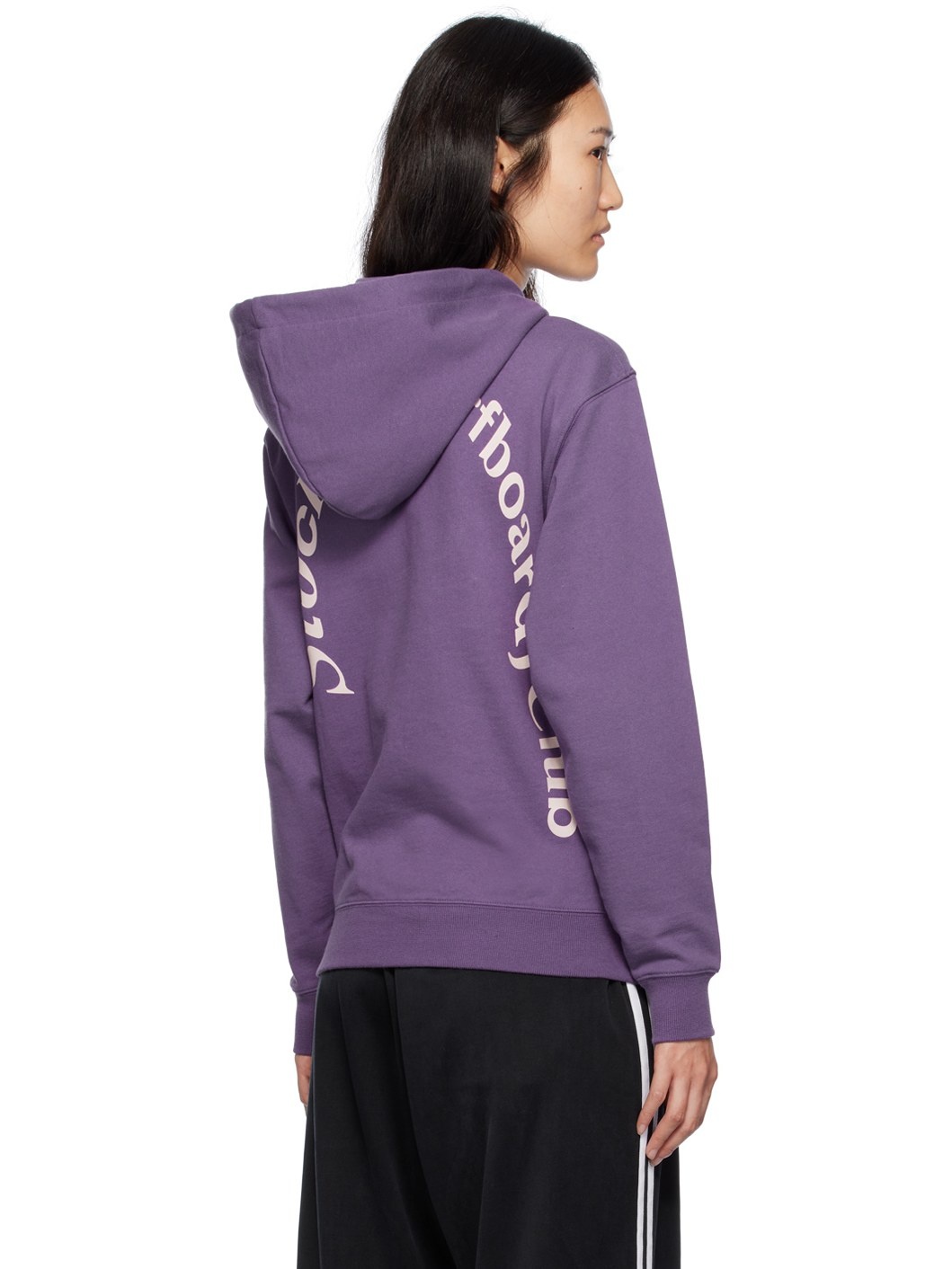Purple Printed Hoodie - 3