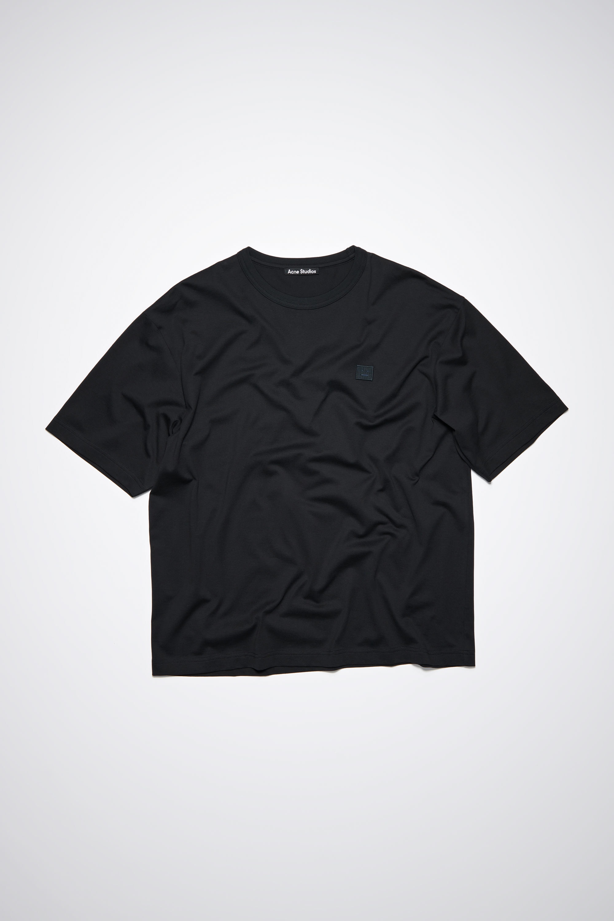 Crew neck t-shirt- Relaxed fit - Black - 5