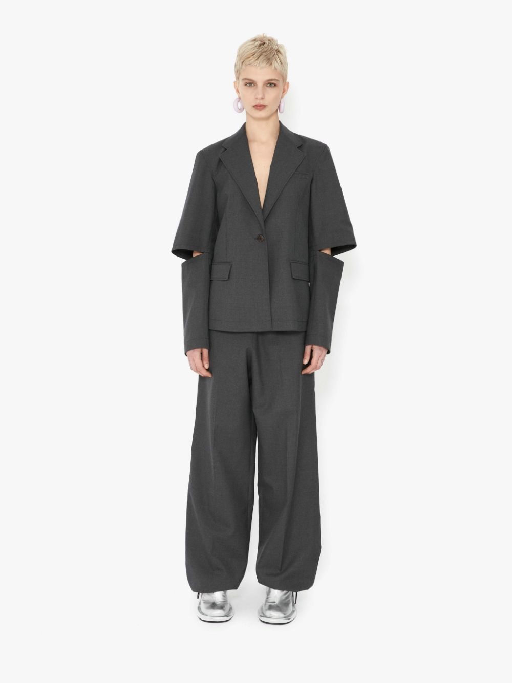 CUT OUT SLEEVE BLAZER - 2