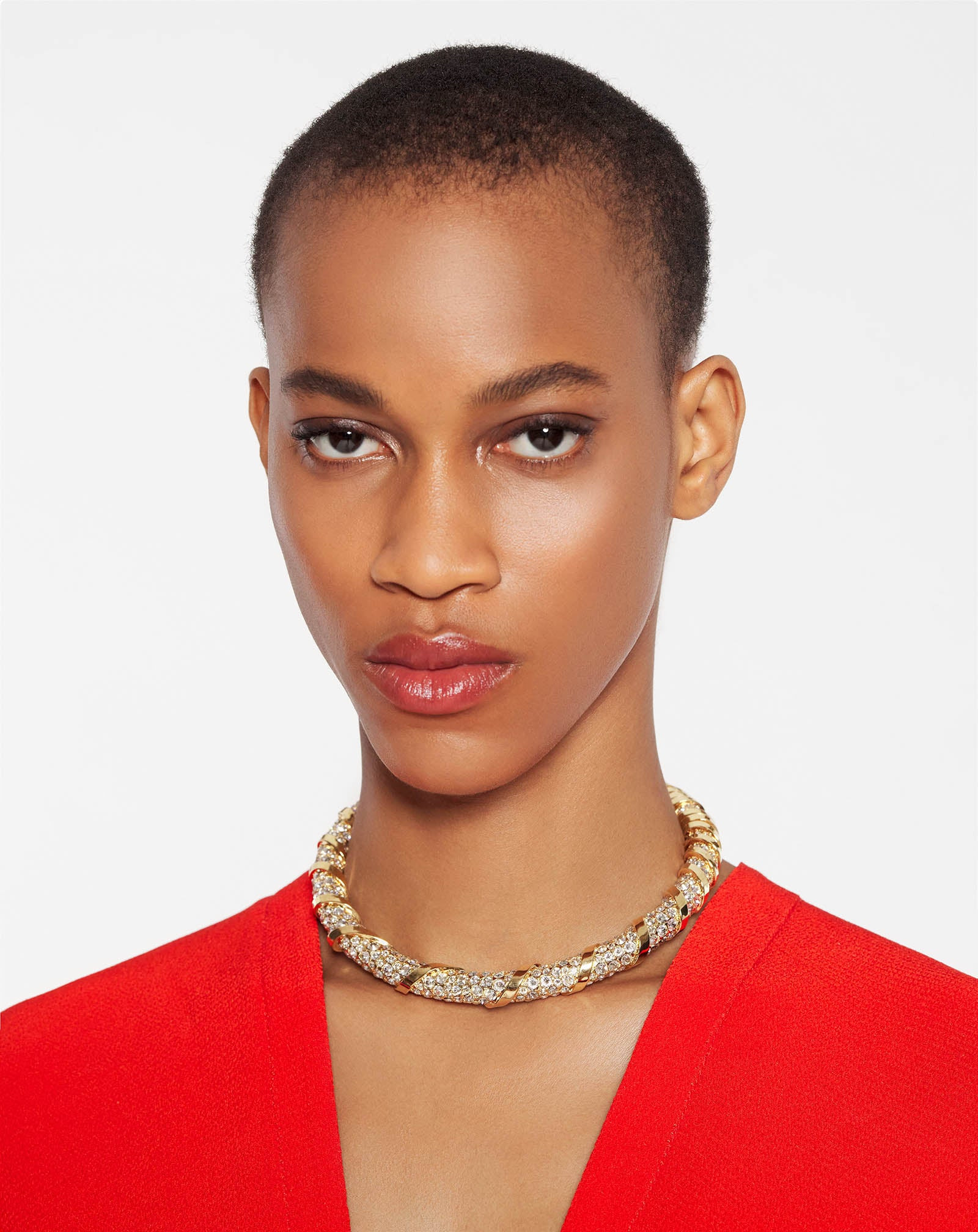 RHINESTONE MELODIE CHOKER NECKLACE - 3