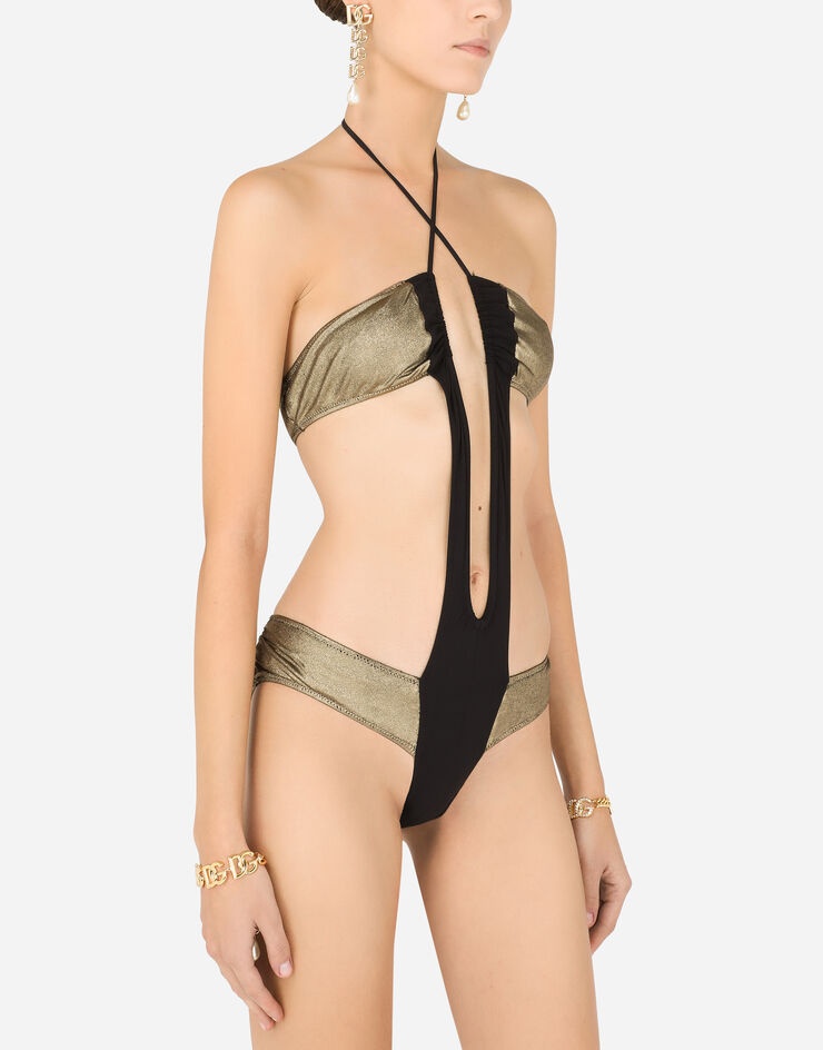 One-piece swimsuit with plunging neckline - 4