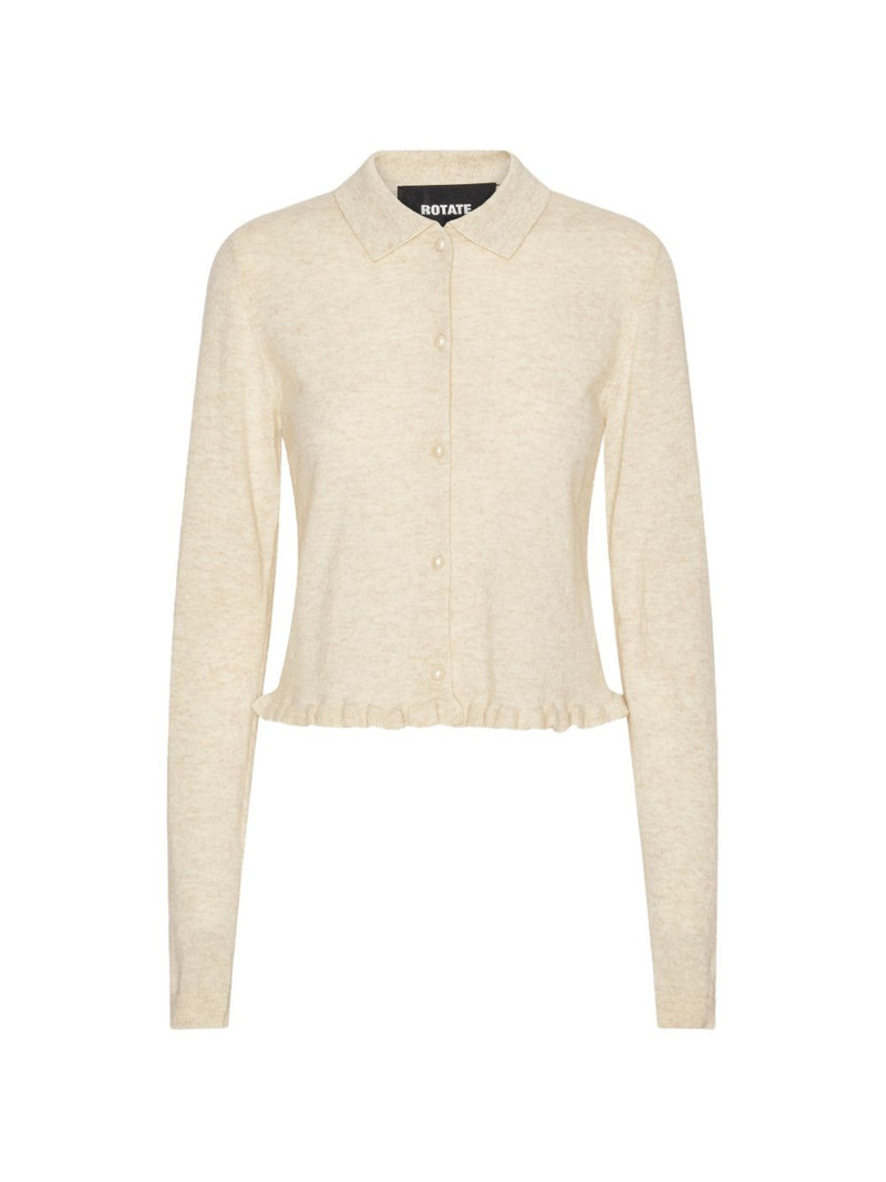 polo-collar cardigan 1