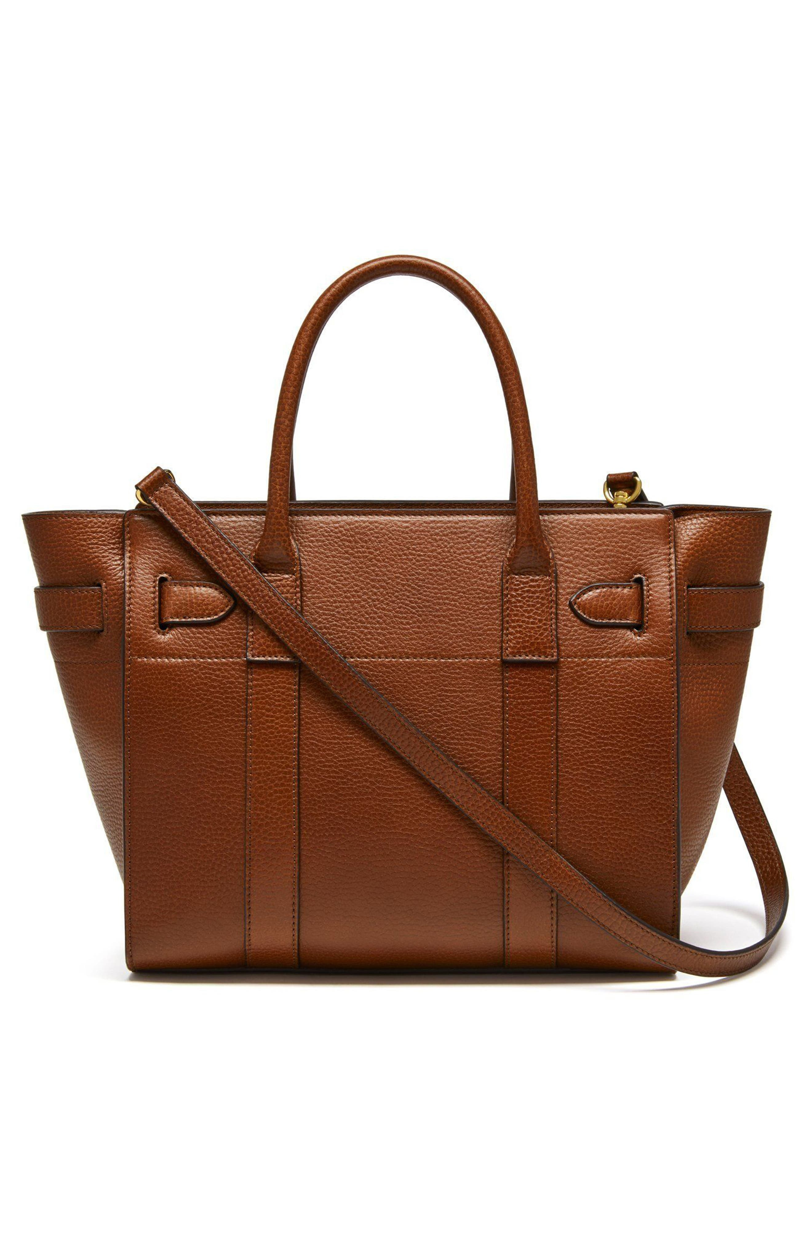 Small Zip Bayswater Leather Tote - 4
