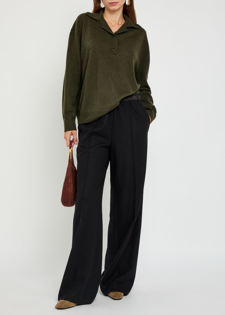 Vince Cashmere and Silk-blend Polo Jumper - 4