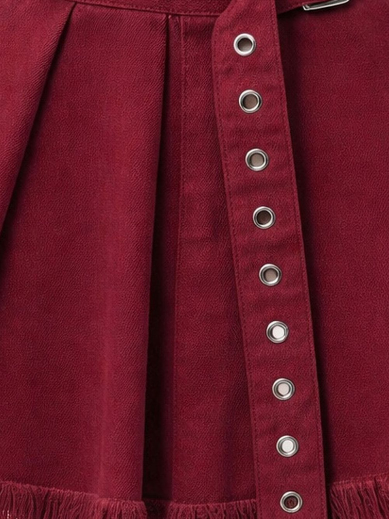 MARQUES’ALMEIDA belt-detail fringed cotton mini skirt outlook