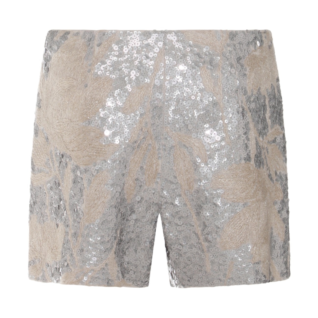 silver linen shorts - 2