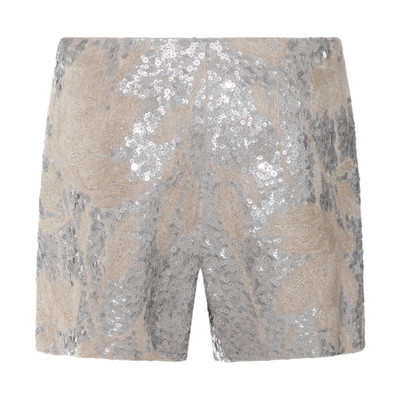 Brunello Cucinelli silver linen shorts outlook