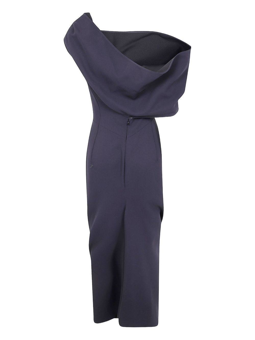 draped one-shoulder dress - 2