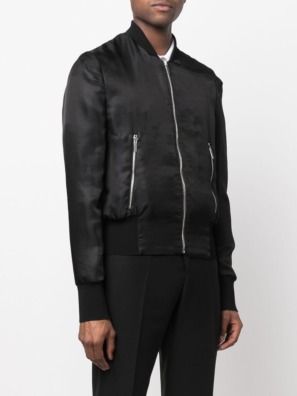 zipped-up bomber jacket - 3