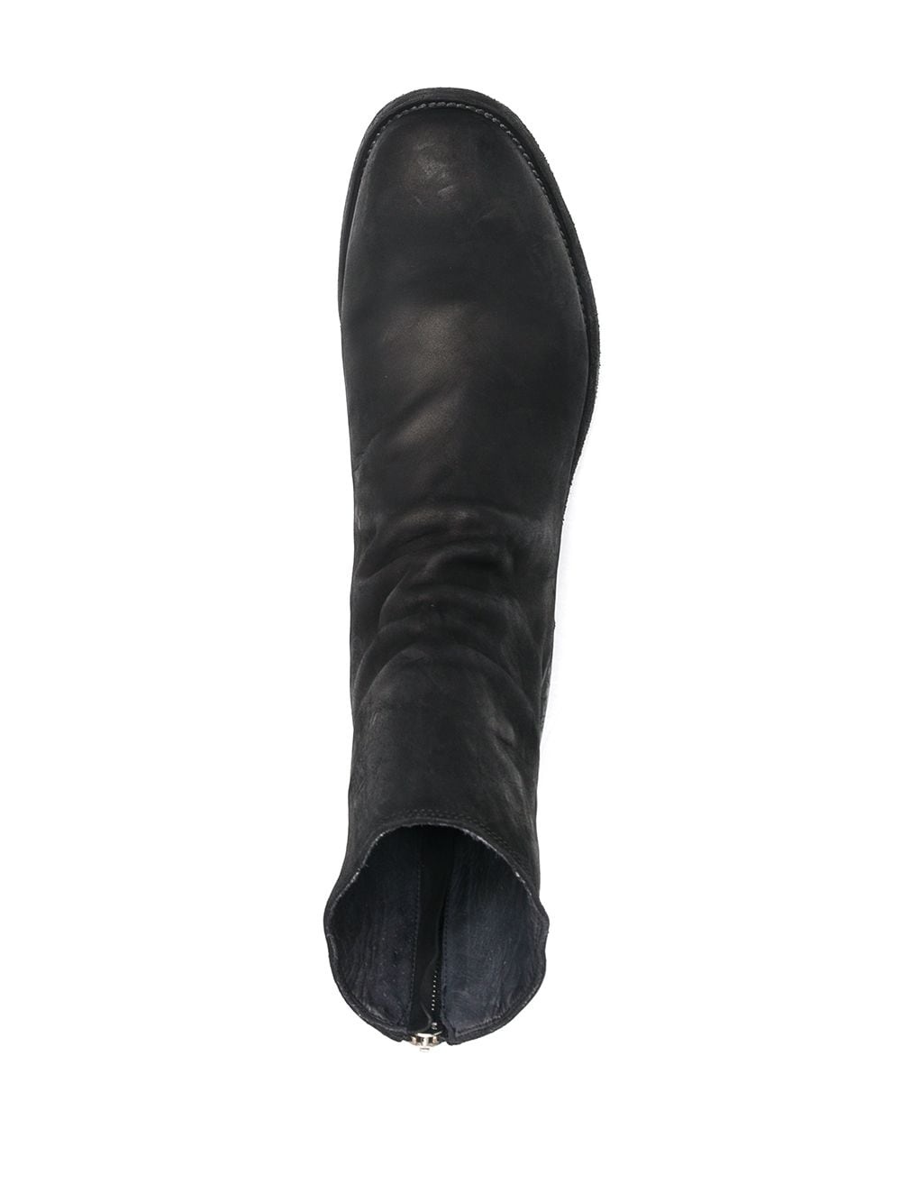 matte calf leather zip boots - 4