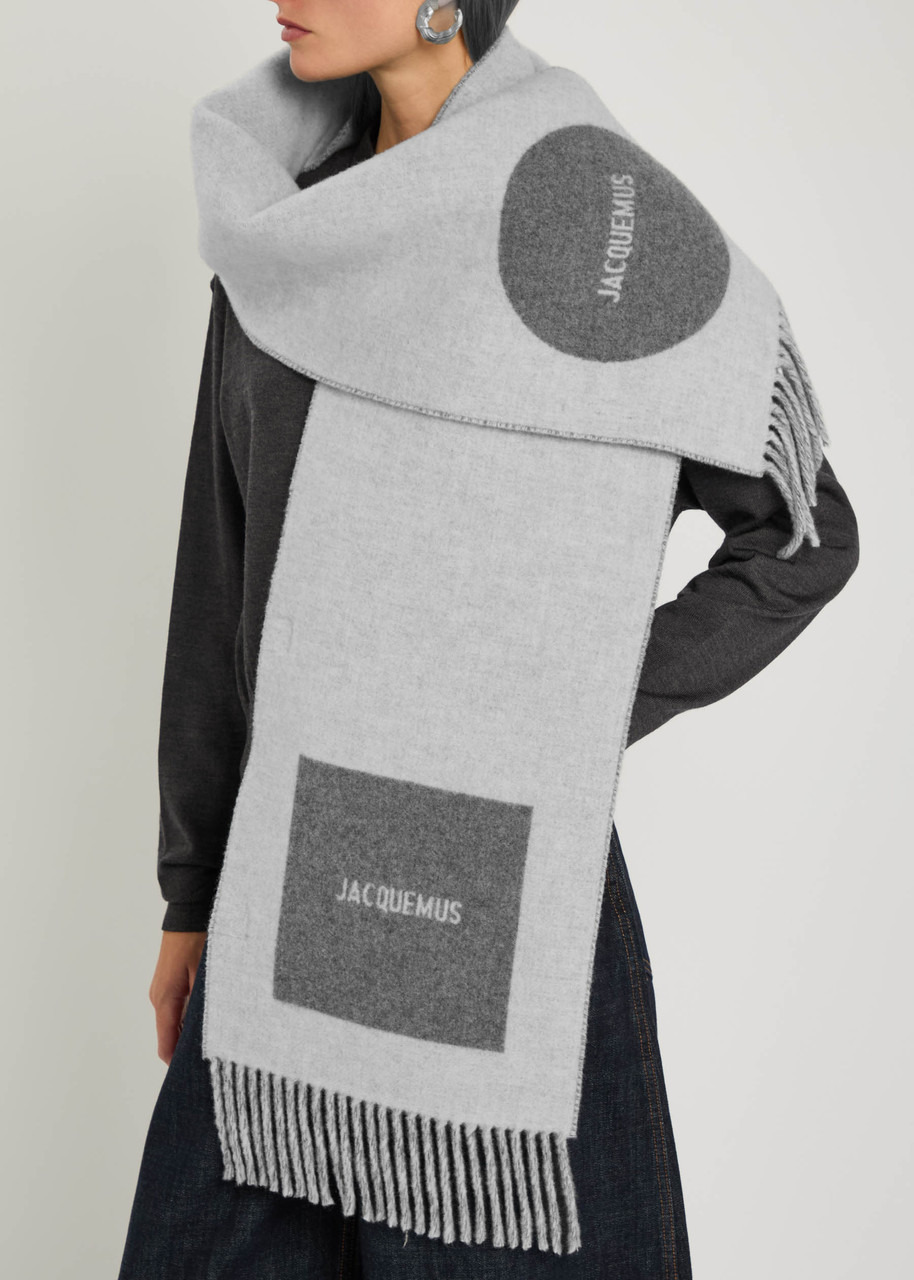 Jacquemus Le Carre Logo-intarsia Wool Scarf - 2