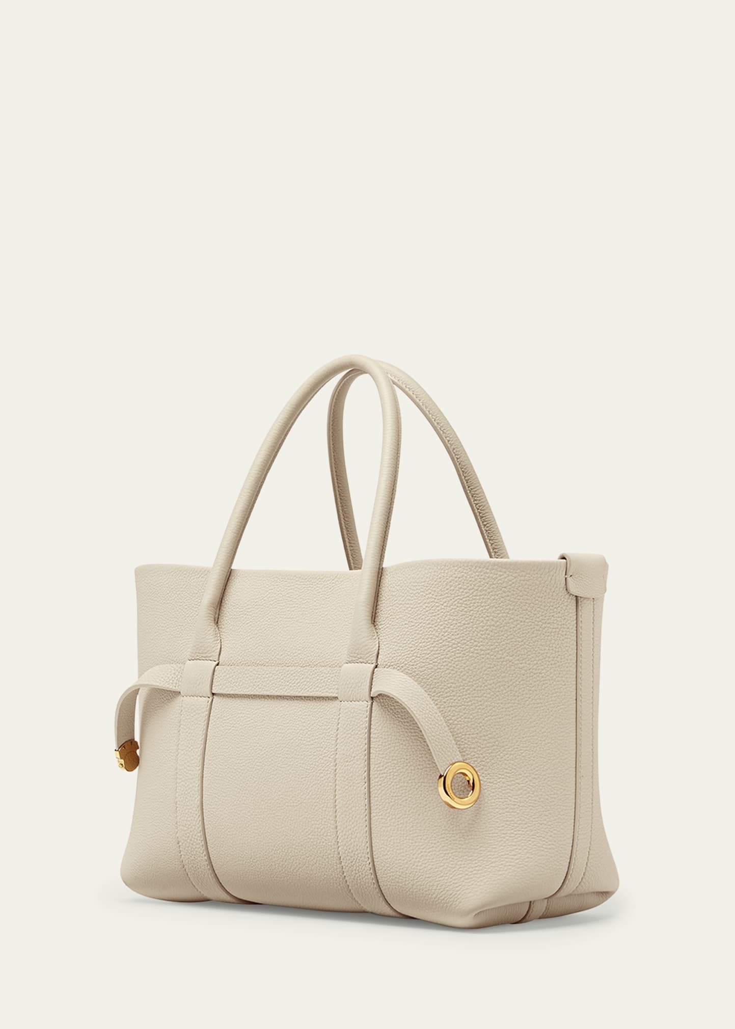 Ghiera Small Leather Shopper Tote Bag - 3