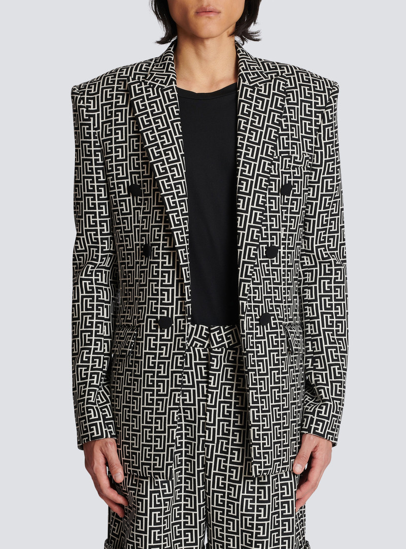 Oversized monogrammed blazer 5