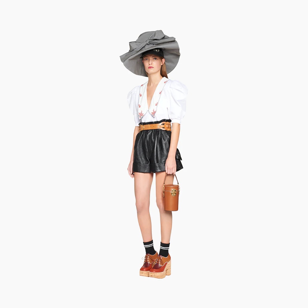 Shiny nappa leather shorts - 4