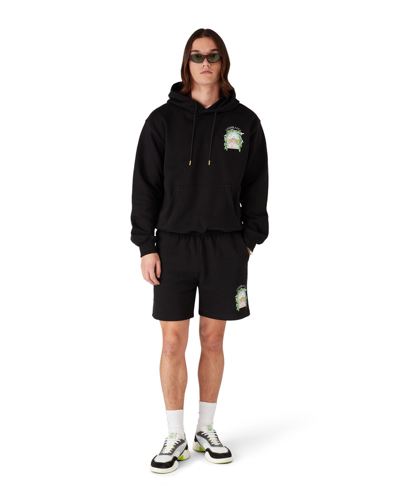 CASABLANCA Black L'Arche Hooded Sweatshirt outlook